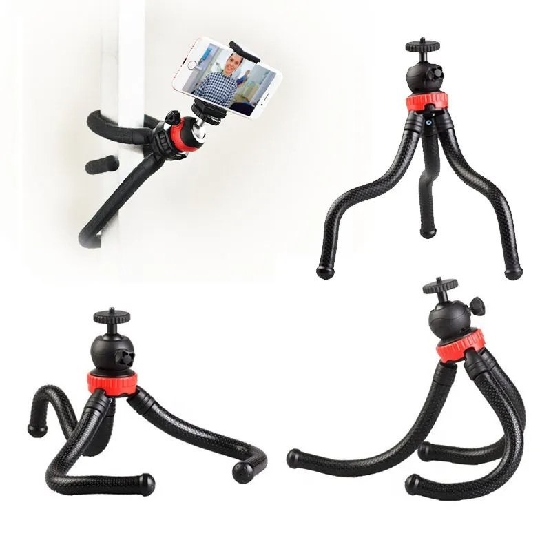 12" Flexible Desktop Tripod w/ Phone Clip