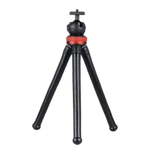 12" Flexible Desktop Tripod w/ Phone Clip