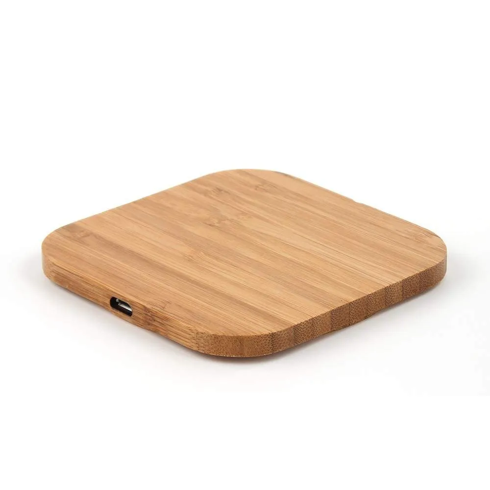 Bamboo Wooden Qi Wireless Charging Pad For Android Phones