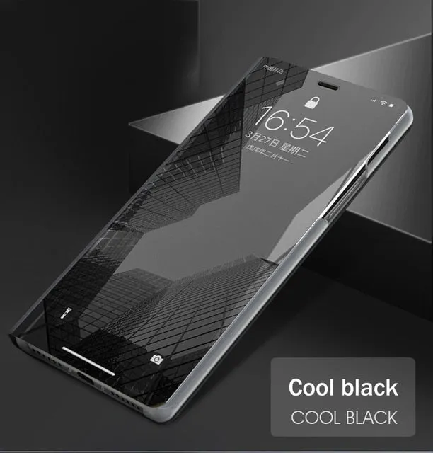 For Huawei Honor 10 Lite Case Huawei P Smart 2019 Light Flip Book Leather Cover on for Honor10 Lite Smart Mirror Phone cases