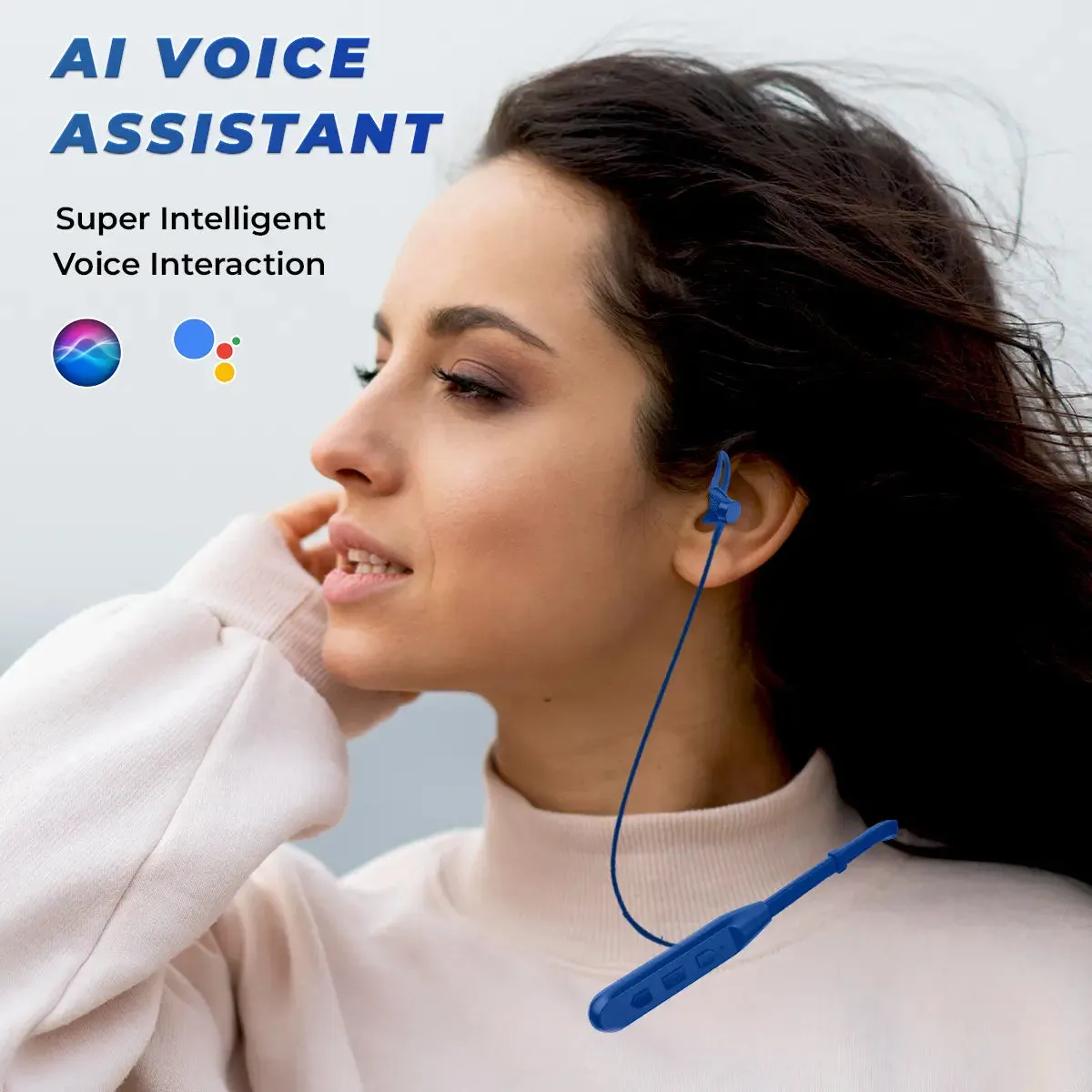 Wooband 105 Wireless Neckband Blue (LNB-123)